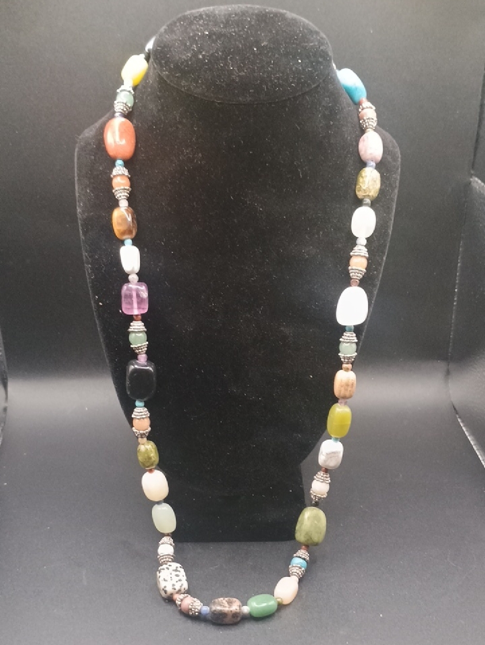 Multi-Color Beaded Statement Necklace - Women Jewelry